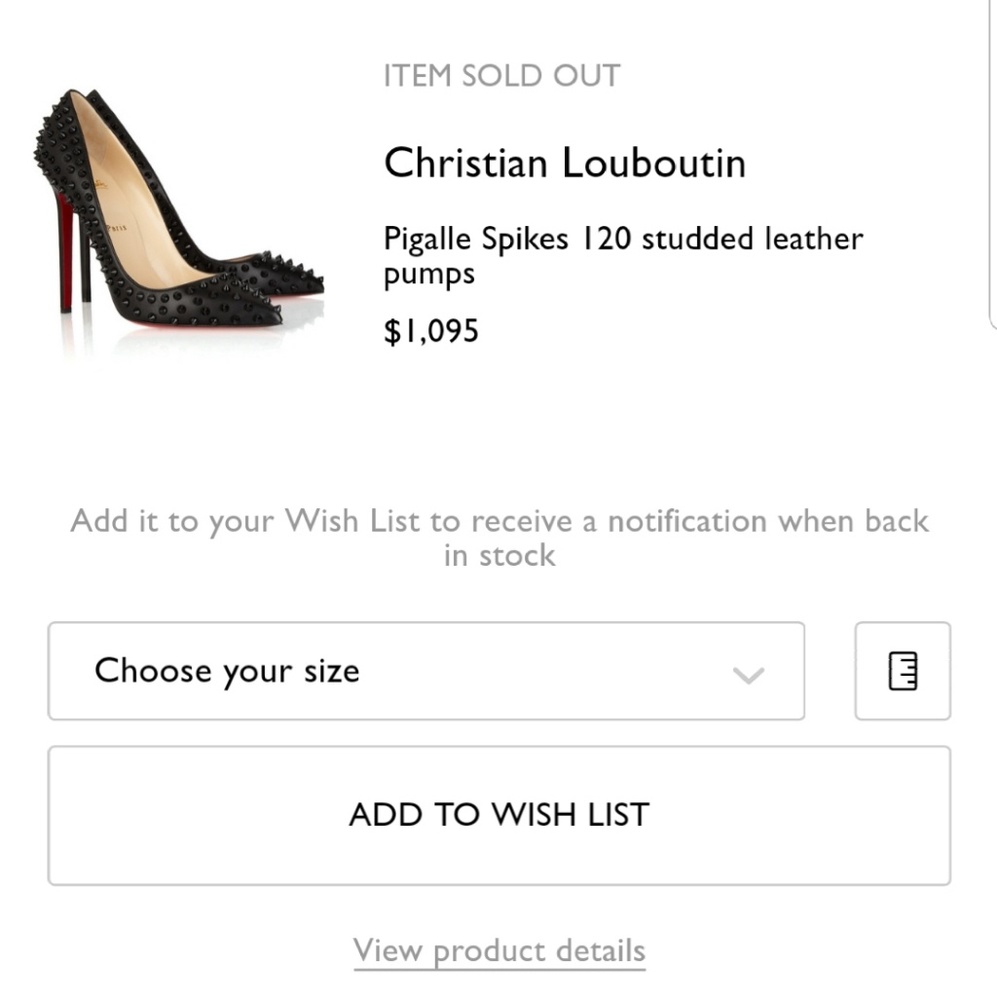 AUTHENTIC Christian Louboutin Pigelle Spikes 9/40 - Picture 8 of 8